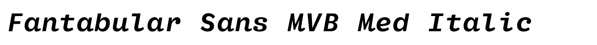 Fantabular Sans MVB Med Italic image